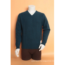 Suéter de manga larga con cuello en V de lana y cachemira / Ropa / Punto / Ropa